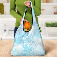 Polynesia Dolphins Under The Sea Grocery Bag Simple Style