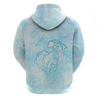 Polynesia Dolphins Under The Sea Zip Hoodie Simple Style LT05 - Polynesian Pride