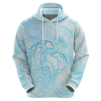 Polynesia Dolphins Under The Sea Zip Hoodie Simple Style LT05 - Polynesian Pride