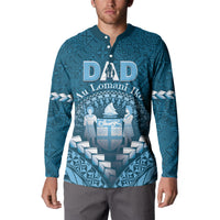 Personalised Fiji Happy Father's Day Button Sweatshirt Au Lomani Iko Dad Polynesian Tribal