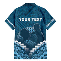 Personalised Fiji Happy Father's Day Family Matching Mermaid Dress and Hawaiian Shirt Au Lomani Iko Dad Polynesian Tribal