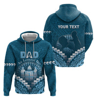 Personalised Fiji Happy Father's Day Hoodie Au Lomani Iko Dad Polynesian Tribal