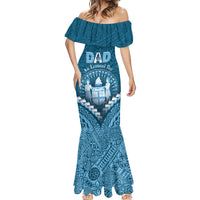 Personalised Fiji Happy Father's Day Mermaid Dress Au Lomani Iko Dad Polynesian Tribal LT05 - Polynesian Pride