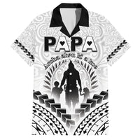 Personalised New Zealand Happy Father's Day Hawaiian Shirt Aroha Ahau Ki A Koe Papa Polynesian Tribal LT05 White - Polynesian Pride