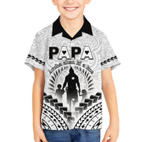 Personalised New Zealand Happy Father's Day Kid Hawaiian Shirt Aroha Ahau Ki A Koe Papa Polynesian Tribal