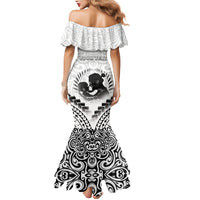 Personalised New Zealand Happy Father's Day Mermaid Dress Aroha Ahau Ki A Koe Papa Polynesian Tribal