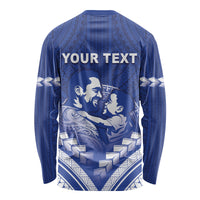 Personalised Samoa Happy Father's Day Long Sleeve Shirt Ou Te Alofa Ia Te Oe Tama Dad Polynesian Tribal