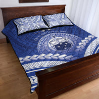 Samoa Happy Father's Day Quilt Bed Set Ou Te Alofa Ia Te Oe Tama Dad Polynesian Tribal