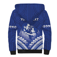 Personalised Samoa Happy Father's Day Sherpa Hoodie Ou Te Alofa Ia Te Oe Tama Dad Polynesian Tribal LT05 - Polynesian Pride