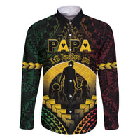 Personalised Vanuatu Happy Father's Day Family Matching Short Sleeve Bodycon Dress and Hawaiian Shirt Mi Lavem Yu Papa Polynesian Tribal