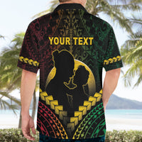 Personalised Vanuatu Happy Father's Day Hawaiian Shirt Mi Lavem Yu Papa Polynesian Tribal LT05 - Polynesian Pride