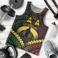 Personalised Vanuatu Happy Father's Day Men Tank Top Mi Lavem Yu Papa Polynesian Tribal