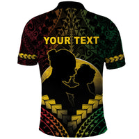 Personalised Vanuatu Happy Father's Day Polo Shirt Mi Lavem Yu Papa Polynesian Tribal