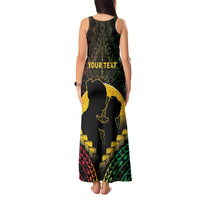 Personalised Vanuatu Happy Father's Day Tank Maxi Dress Mi Lavem Yu Papa Polynesian Tribal LT05 - Polynesian Pride