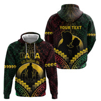Personalised Vanuatu Happy Father's Day Zip Hoodie Mi Lavem Yu Papa Polynesian Tribal