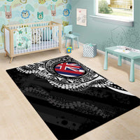 Hawaii Flag Day Area Rug Hawaiian Maile Lei