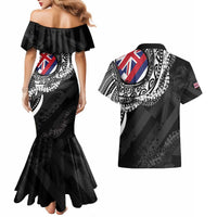 Hawaii Flag Day Couples Matching Mermaid Dress and Hawaiian Shirt Hawaiian Maile Lei LT05 - Polynesian Pride