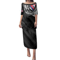 Hawaii Flag Day Family Matching Puletasi and Hawaiian Shirt Hawaiian Maile Lei