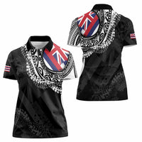 Hawaii Flag Day Women Polo Shirt Hawaiian Maile Lei LT05 - Polynesian Pride
