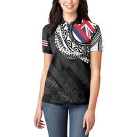 Hawaii Flag Day Women Polo Shirt Hawaiian Maile Lei LT05 - Polynesian Pride