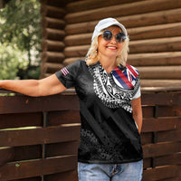 Hawaii Flag Day Women Polo Shirt Hawaiian Maile Lei LT05 - Polynesian Pride