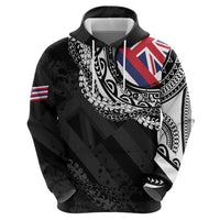 Hawaii Flag Day Zip Hoodie Hawaiian Maile Lei