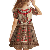 Samoa Language Week Family Matching Summer Maxi Dress and Hawaiian Shirt Samoan Motif With Red Hibiscus