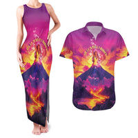 Hawaii Kilauea Volcano Couples Matching Tank Maxi Dress and Hawaiian Shirt There Is Pele Goddess Of The Volcano - Polynesian Pride