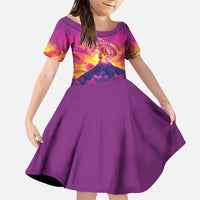 Hawaii Kilauea Volcano Family Matching Off Shoulder Maxi Dress and Hawaiian Shirt There Is Pele Goddess Of The Volcano - Polynesian Pride