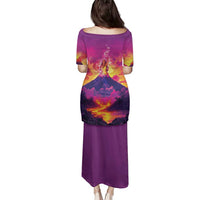 Hawaii Kilauea Volcano Family Matching Puletasi and Hawaiian Shirt There Is Pele Goddess Of The Volcano - Polynesian Pride