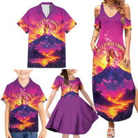 Hawaii Kilauea Volcano Family Matching Summer Maxi Dress and Hawaiian Shirt There Is Pele Goddess Of The Volcano - Polynesian Pride