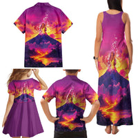 Hawaii Kilauea Volcano Family Matching Tank Maxi Dress and Hawaiian Shirt There Is Pele Goddess Of The Volcano - Polynesian Pride