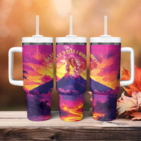 Hawaii Kilauea Volcano Tumbler With Handle There Is Pele Goddess Of The Volcano - Polynesian Pride