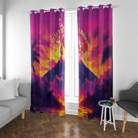 Hawaii Kilauea Volcano Window Curtain There Is Pele Goddess Of The Volcano - Polynesian Pride