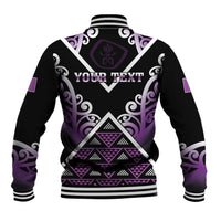 Personalised Aotearoa Moriori Baseball Jacket Maori Pattern New Zealand - Polynesian Pride