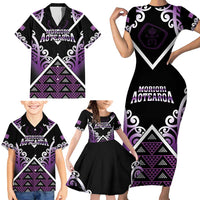 Personalised Aotearoa Moriori Family Matching Short Sleeve Bodycon Dress and Hawaiian Shirt Maori Pattern New Zealand - Polynesian Pride