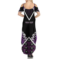 Personalised Aotearoa Moriori Family Matching Summer Maxi Dress and Hawaiian Shirt Maori Pattern New Zealand - Polynesian Pride