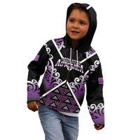 Personalised Aotearoa Moriori Kid Hoodie Maori Pattern New Zealand - Polynesian Pride