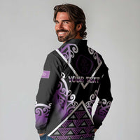 Personalised Aotearoa Moriori Long Sleeve Polo Shirt Maori Pattern New Zealand - Polynesian Pride