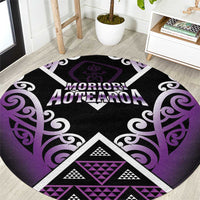 Aotearoa Moriori Round Carpet Maori Pattern New Zealand - Polynesian Pride