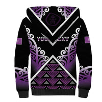 Personalised Aotearoa Moriori Sherpa Hoodie Maori Pattern New Zealand - Polynesian Pride