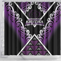 Aotearoa Moriori Shower Curtain Maori Pattern New Zealand - Polynesian Pride