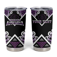 Personalised Aotearoa Moriori Tumbler Cup Maori Pattern New Zealand LT05 Purple - Polynesian Pride