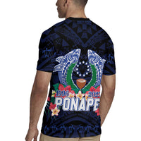 Happy Pohnpei Liberation Day Rugby Jersey Polynesian Shark Turtle Motif