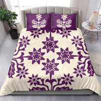 Cook Islands Purple Tivaevae Bedding Set - Polynesian Pride