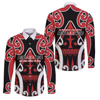 New Zealand Maori Language Week Family Matching Off The Shoulder Long Sleeve Dress and Hawaiian Shirt Mo Ake Tonu Te Reo