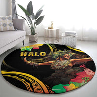 Halo Vanuatu Round Carpet Beautiful Woman Dancing LT05 - Polynesian Pride