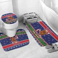 New Zealand Christmas Bathroom Set Kiwi-sh You A Merry Christmas LT05 Mat Set Only (3 pcs) One Size Blue - Polynesian Pride