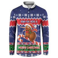 New Zealand Christmas Button Sweatshirt Kiwi-sh You A Merry Christmas - Polynesian Pride