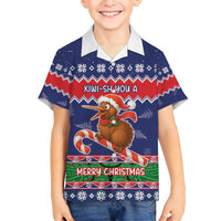 New Zealand Christmas Family Matching Off Shoulder Short Dress and Hawaiian Shirt Kiwi-sh You A Merry Christmas - Polynesian Pride